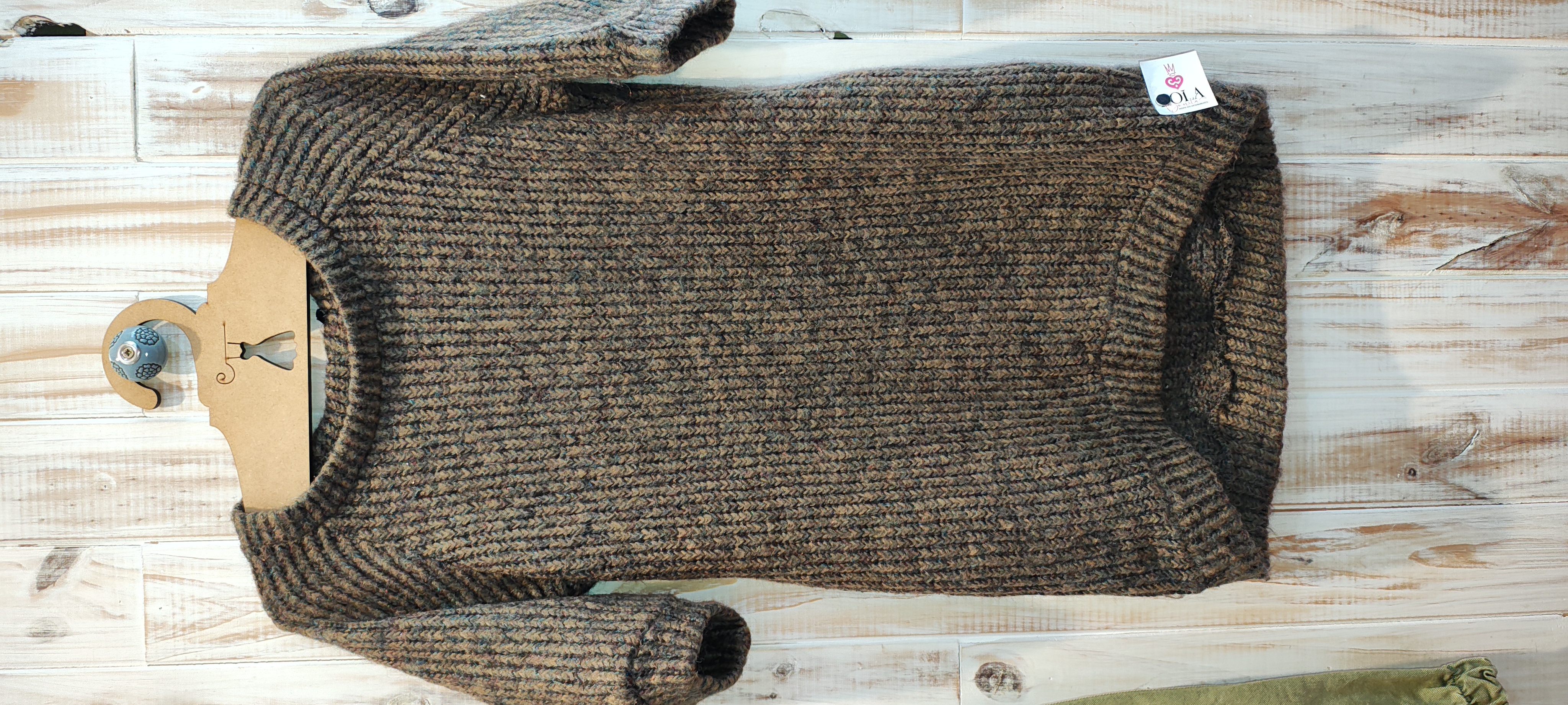 Pullover tejido largo manga 3/4